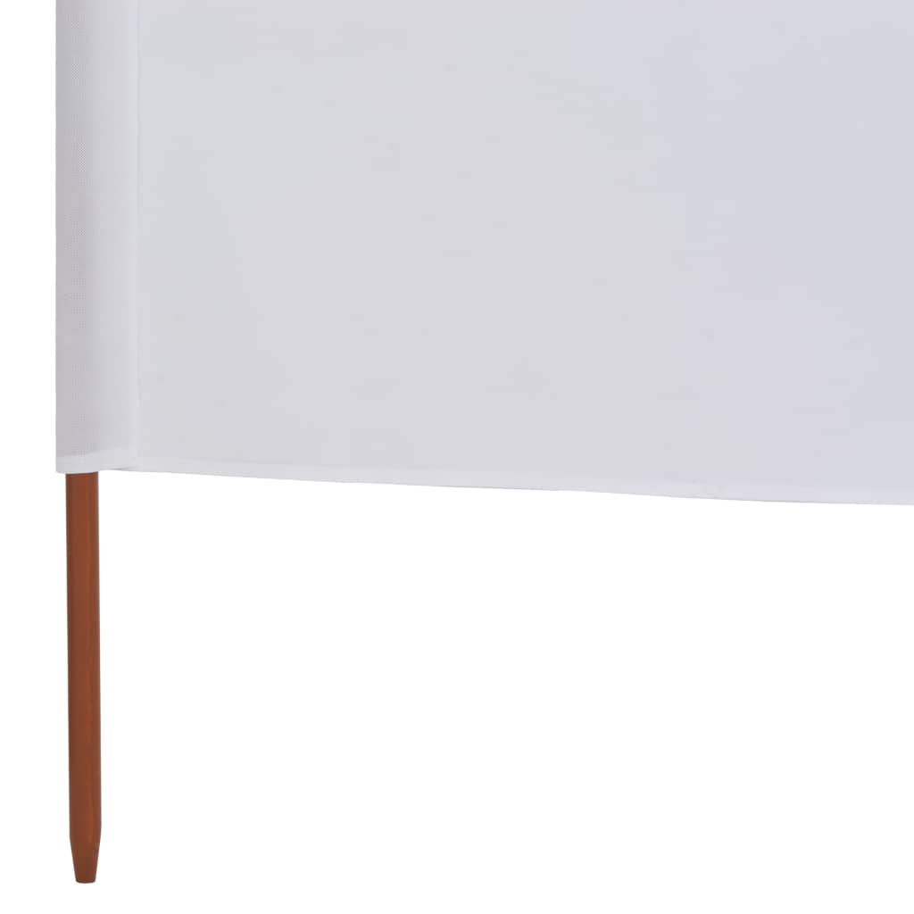 6dílná zástěna proti větru látková 800 x 120 cm pískově bílá