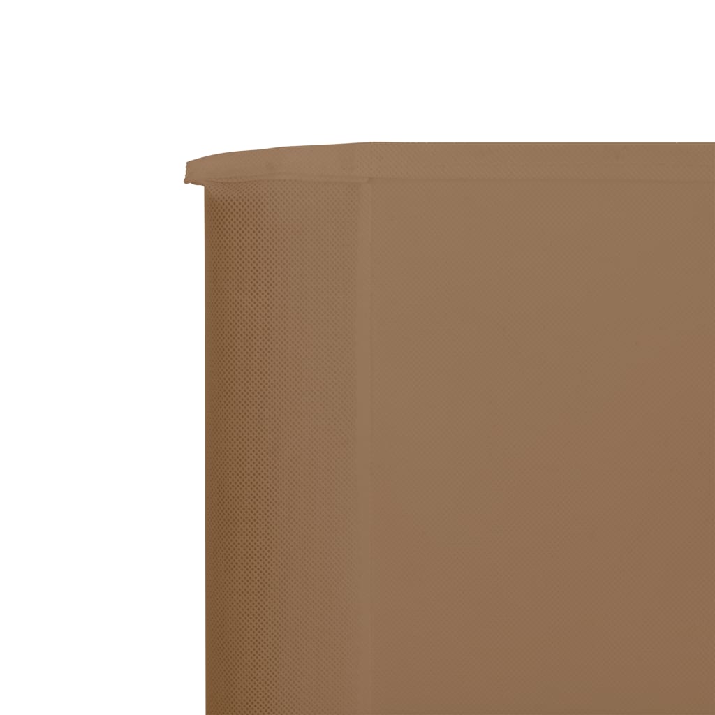 6dílná zástěna proti větru látková 800 x 160 cm taupe