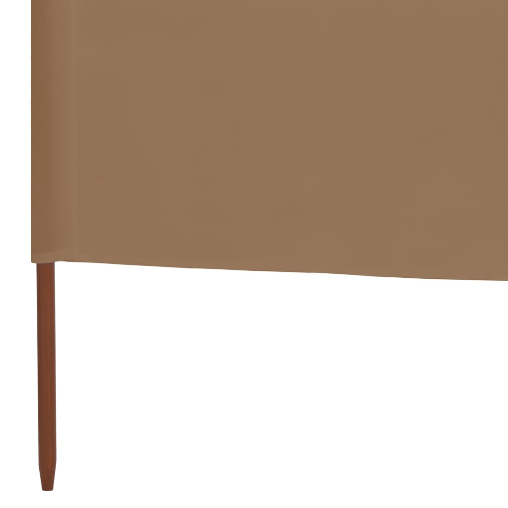 9dílná zástěna proti větru textil 1200 x 120 cm taupe