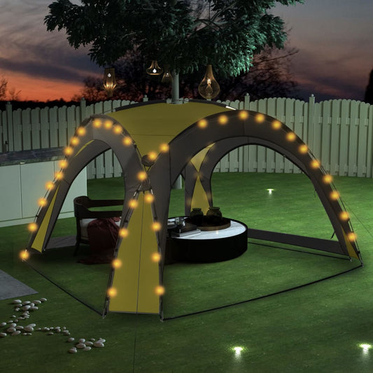 Party stan s LED světly 4 boční stěny 3,6 x 3,6 x 2,3 m zelený