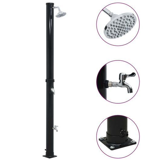 Solární sprcha černá 220 cm 20 l