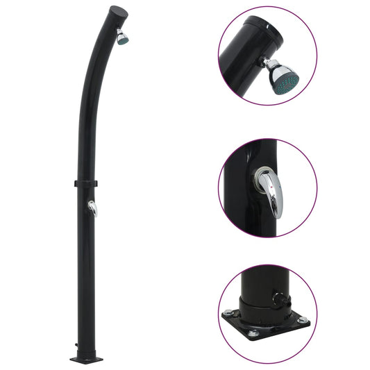 Solární sprcha černá 214 cm 20 l