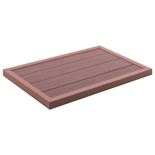 Podlahový prvek pro solární sprchu hnědý 101 x 63 x 5,5 cm WPC