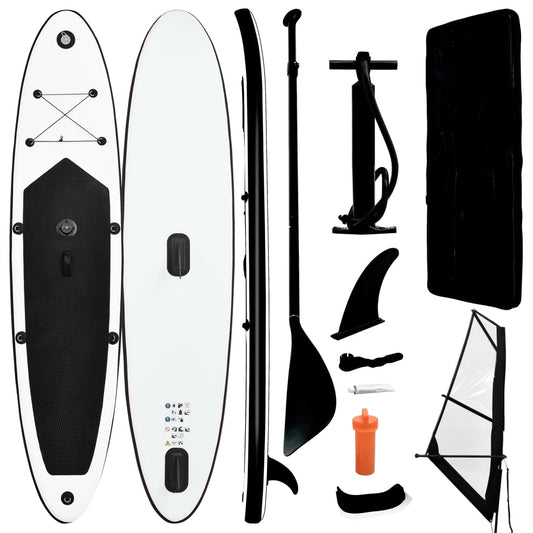Nafukovací Stand Up Paddleboard s plachtou černo-bílý