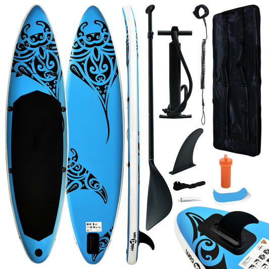 Nafukovací SUP paddleboard s příslušenstvím 366x76x15 cm modrý