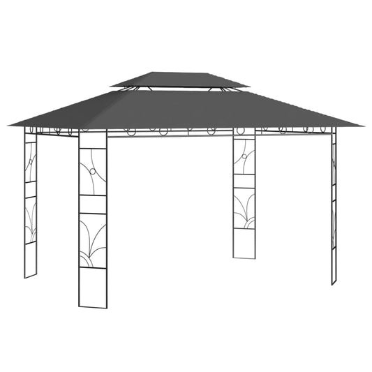Altán 4 x 3 x 2,7 m antracitový 160 g/m²