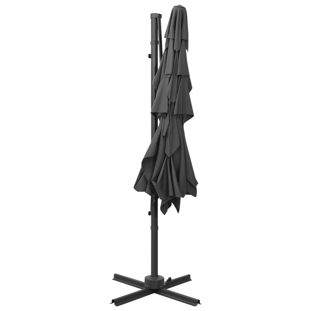 4stupňový slunečník s hliníkovou tyčí antracit 250 x 250 cm