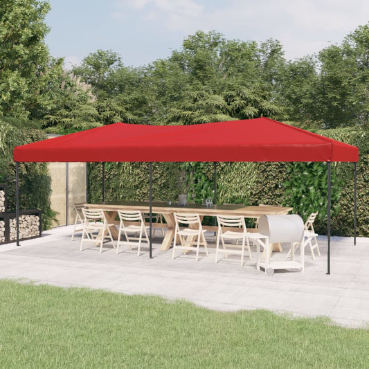 Skládací party stan červený 3 x 6 m