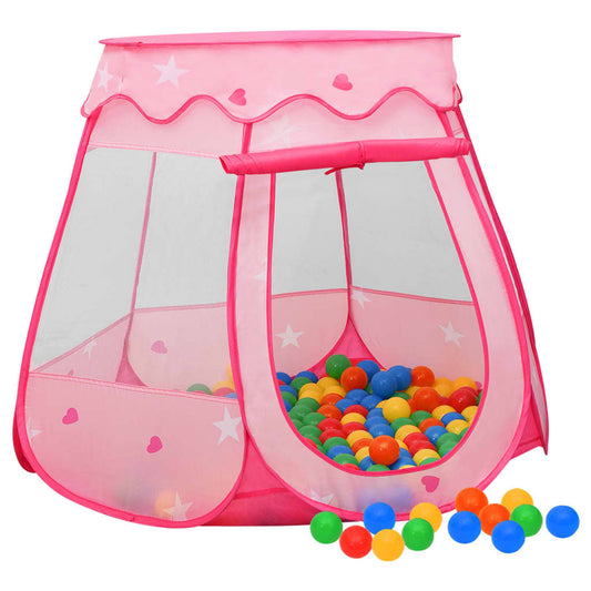 Dětský stan na hraní s 250 míčky růžový 102 x 102 x 82 cm