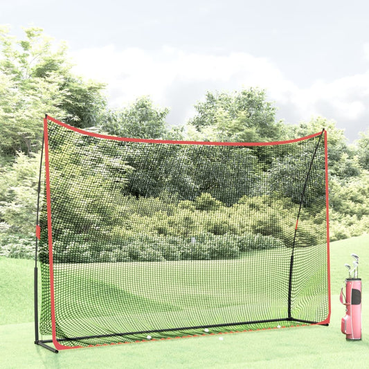 Golfová tréninková síť černá a červená 305x91x213 cm polyester