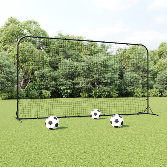 Fotbalový rebounder černý 366 x 90 x 183 cm HDPE