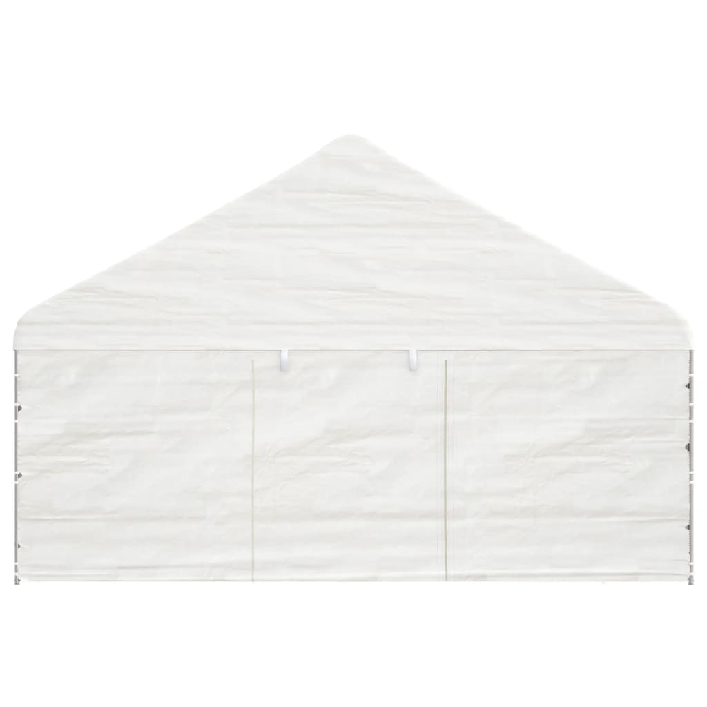Altán se střechou bílý 5,88 x 2,23 x 3,75 m polyethylen