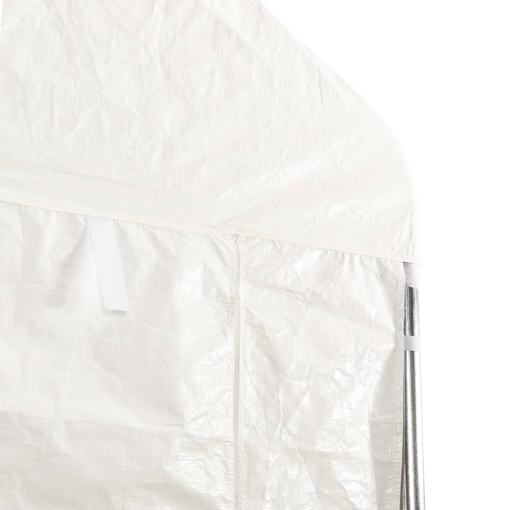 Altán se střechou bílý 5,88 x 2,23 x 3,75 m polyethylen