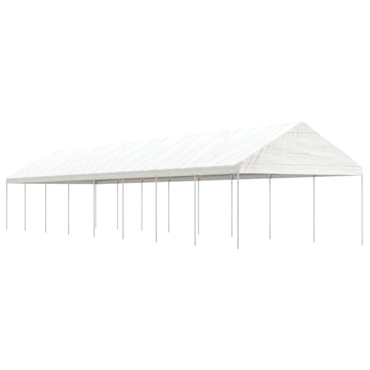 Altán se střechou bílý 17,84 x 4,08 x 3,22 m polyethylen