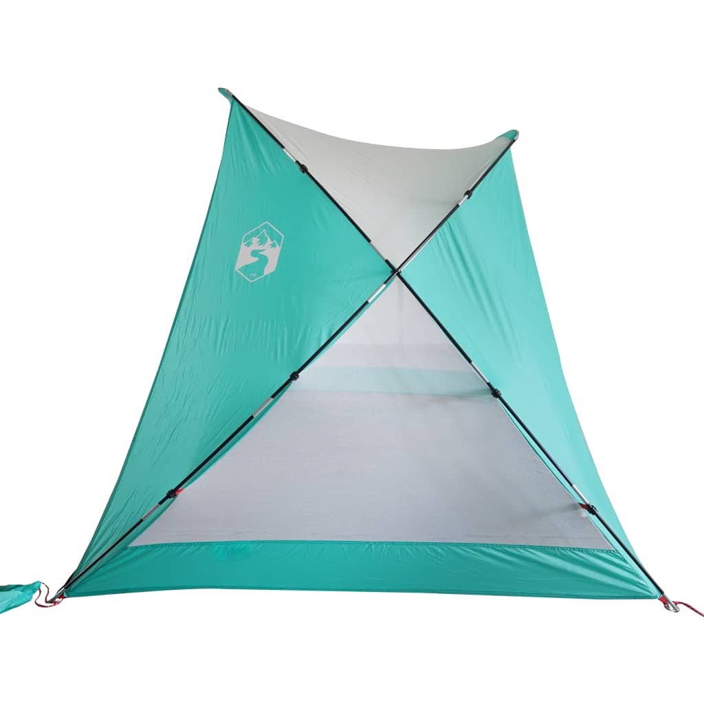 Plážový stan mořská zelená 274x178x170/148 cm 185T polyester