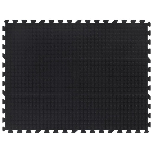 Gumová podlahová dlaždice černá 12 mm 90 x 120 cm